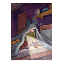 Livre de lecture pour enfants sous couverture avec