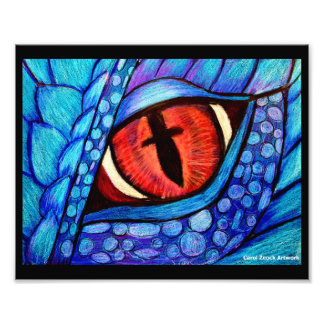 Impression Photo L'oeil du dragon bleu par Carol Zeock