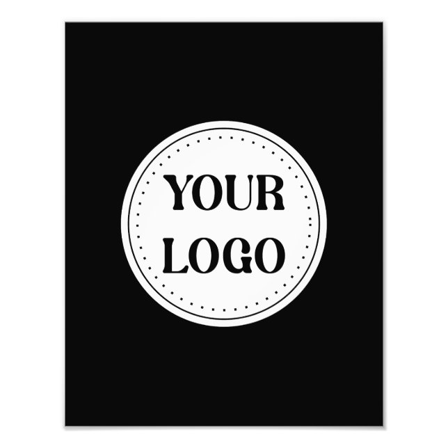 Impression Photo Logo de marque noire | Entreprise (Devant)