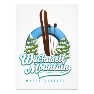 Impression Photo Logo du ski du Massachusetts de Wachusett Mountain