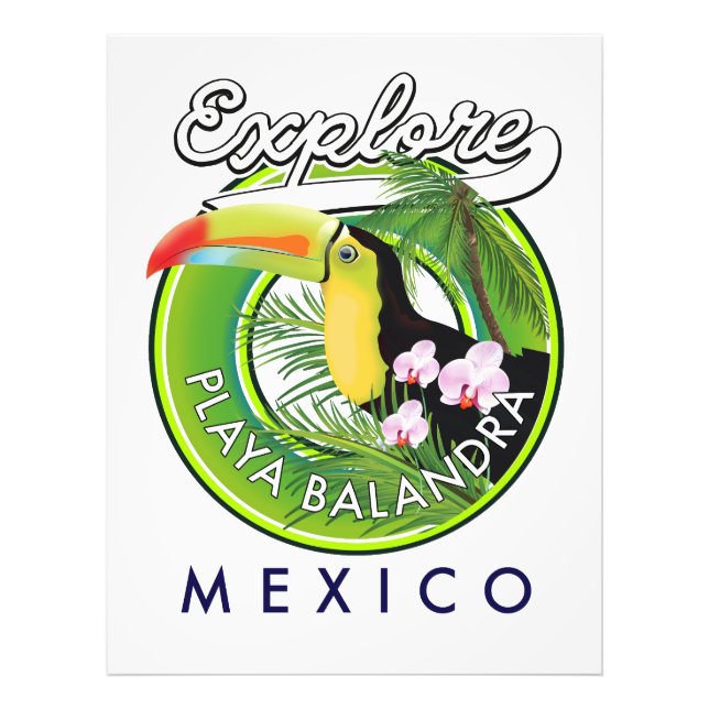 Impression Photo Logo rétro de Playa Balandra Mexique (Devant)