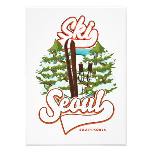 Impression Photo logo ski Séoul Corée du Sud