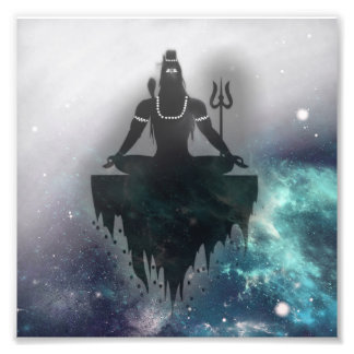 Impression Photo Lord Shiva en position de méditation, un Dieu univ