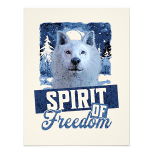 Impression Photo Loup Arctique Esprit de liberté Création faunique