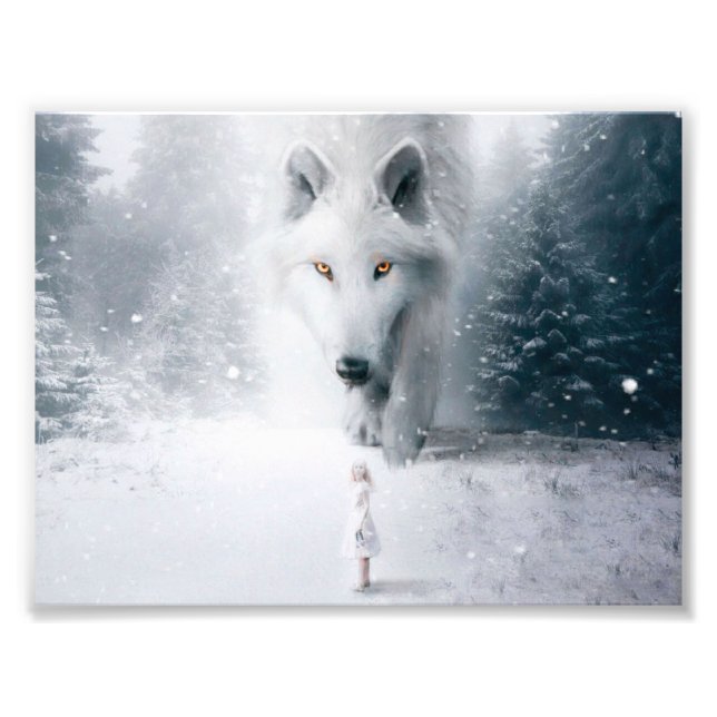 Impression Photo Loup blanc géant (Devant)