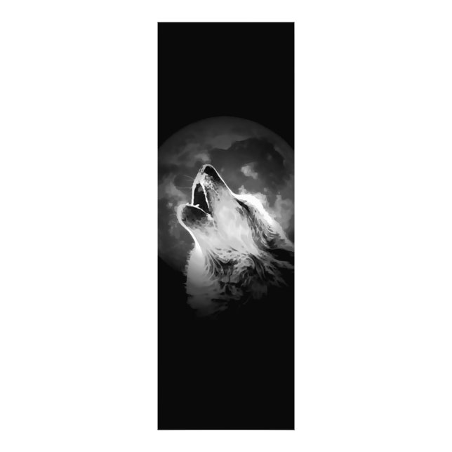 Impression Photo Loup et lune de Howling noir et blanc (Devant)