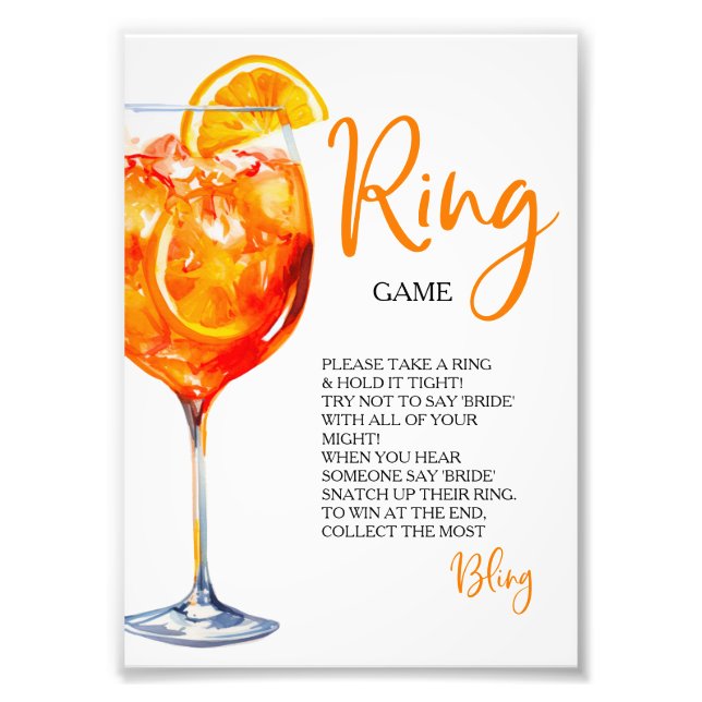 Impression Photo Love at First Spritz Cercles de Ring Citrus (Devant)