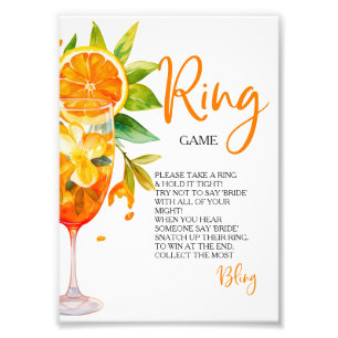 Impression Photo Love at First Spritz Cercles de Ring Citrus