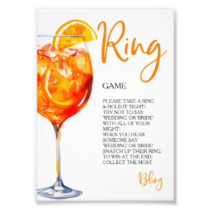 Impression Photo Love at First Spritz Ring Game Hunt Rings