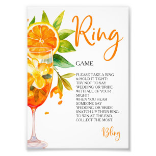 Impression Photo Love at First Spritz Ring Game Hunt Rings