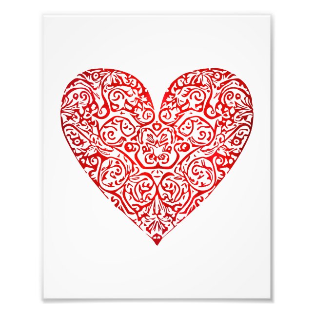 Impression Photo Love Doodle Heart Art Abstrait, No 02 (Devant)