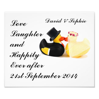 Impression Photo Love Laughter Mariage Ducks