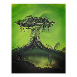 Impression Photo Lune de champignon morille magique