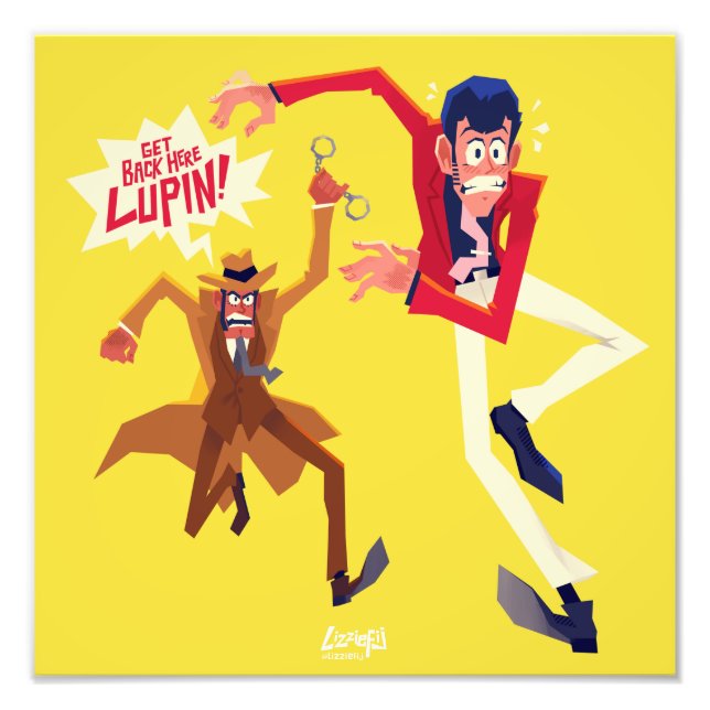 Impression Photo Lupin III the third Zenigata chase print (Devant)