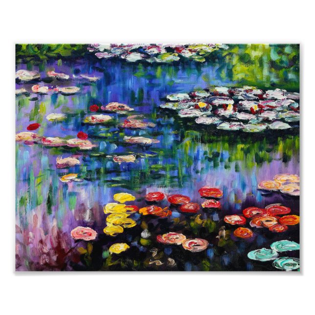 Impression Photo Lys d'eau violet Monet Imprimer (Devant)