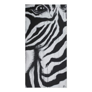 Impression Photo M. Zèbre Faune Sauvage Plaines Africaines Œuvre Or