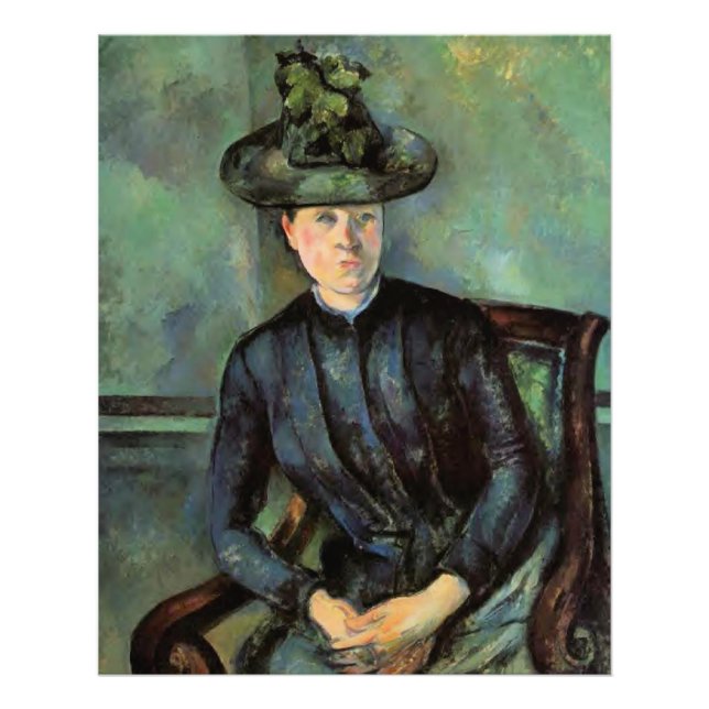 Impression Photo Madame Cezanne with Green Hat, (Devant)