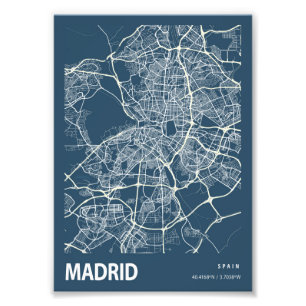 Impression Photo Madrid - Espagne Plan d'action de la ville