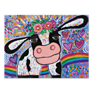 Impression Photo Magique Rainbow Moo-Moo Love Cow