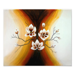 Impression Photo magnolien, acrylique