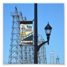 Main Street, Kilgore, Texas, Derricks à pétrole