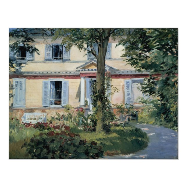Impression Photo Maison à Rueil par Edouard Manet (Devant)