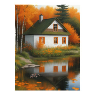 Impression Photo maison d'automne