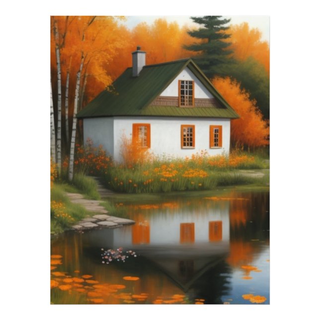 Impression Photo maison d'automne (Devant)