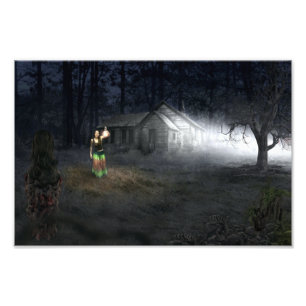 Impression Photo Maison d'horreur d'Halloween