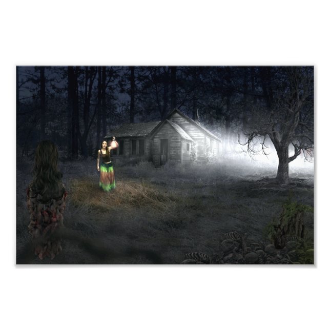 Impression Photo Maison d'horreur d'Halloween (Devant)