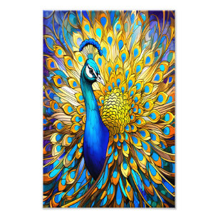 Impression Photo Majestic Vernis Peacock Style Art Nouveau