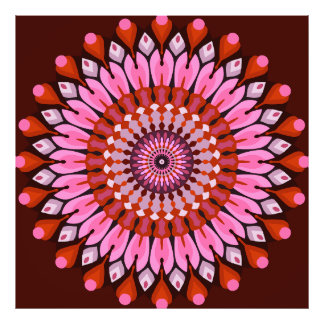Impression Photo Mandala rose