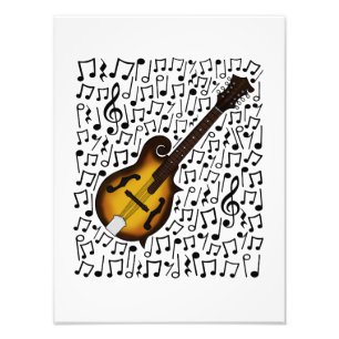 Impression Photo Mandolin Notes musicales Mandolinist Folk Musicien