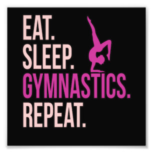 Impression Photo Manger Sommeil Gymnastique Gymnaste Gymnastique Sp