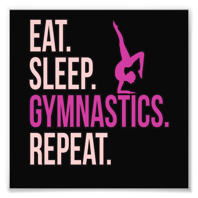 Impression Photo Manger Sommeil Gymnastique Gymnaste Gymnastique Sp (Devant)