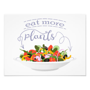 Impression Photo Mangez plus de plantes frais motivation salade let
