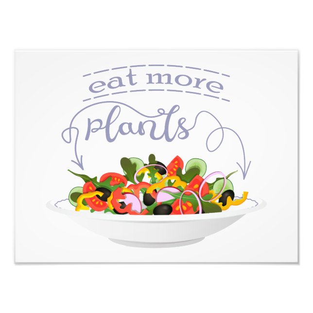 Impression Photo Mangez plus de plantes frais motivation salade let (Devant)