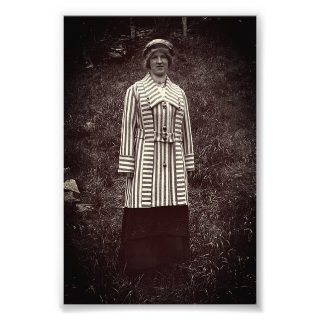 Impression Photo Manteau rayé Femme branchée Juneau Alaska (Devant)