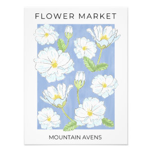 Impression Photo Marché aux fleurs Blanc Montagne alpine Fleurs