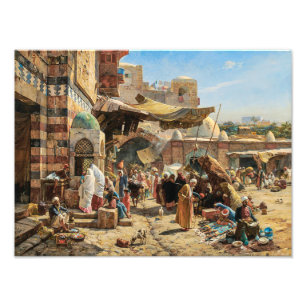 Impression Photo Marché de Jaffa   Gustav Bauernfeind