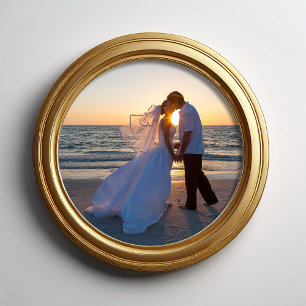 Impression Photo Mariage en forme de cercle de 12" de diamètre