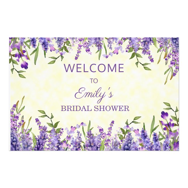 Impression Photo Mariage Fleuriste Aquarelle Jaune Violet (Devant)