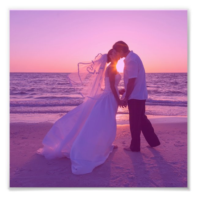Impression Photo Mariage rose 8"x8" (Devant)