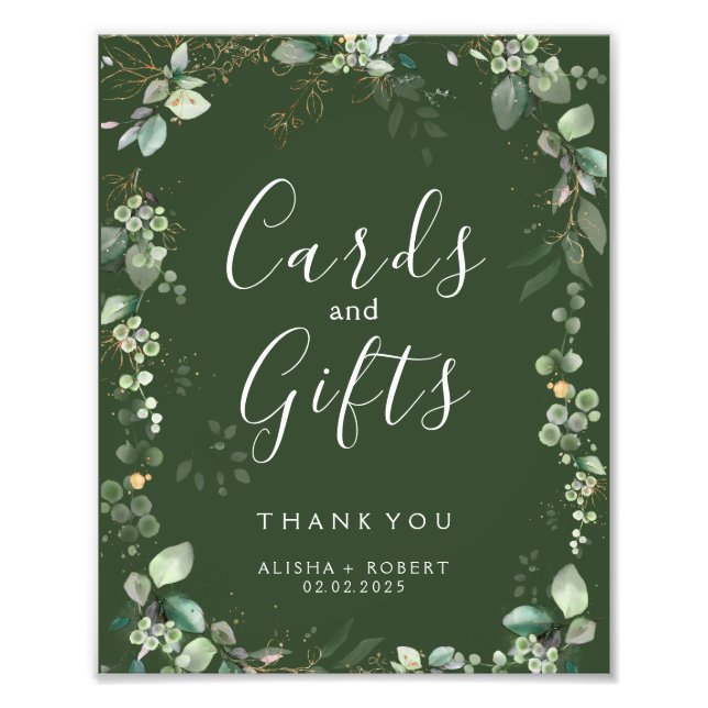 Impression Photo Mariage vert forestier (Devant)