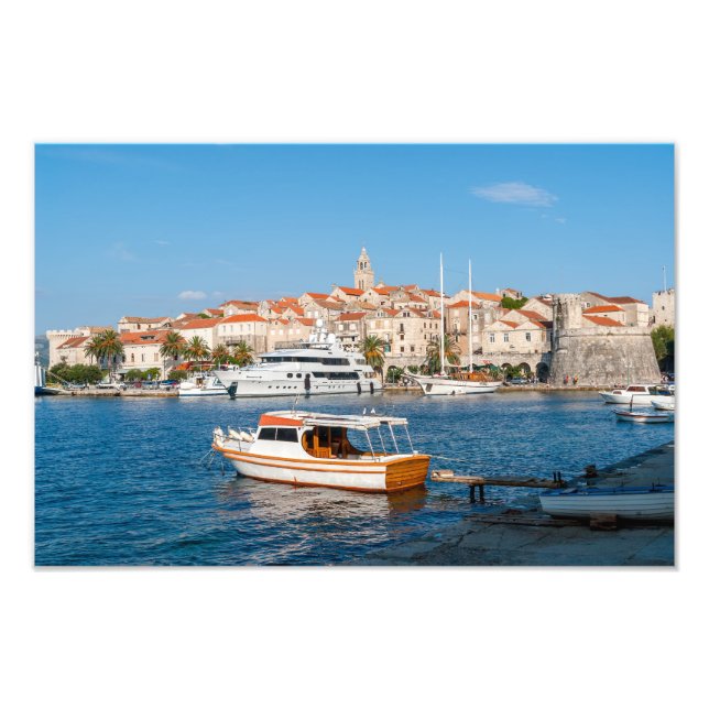 Impression Photo Marina de Korcula ville - Dalmatie, Croatie (Devant)