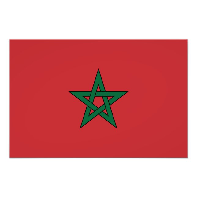 Impression Photo Maroc - Drapeau marocain (Devant)