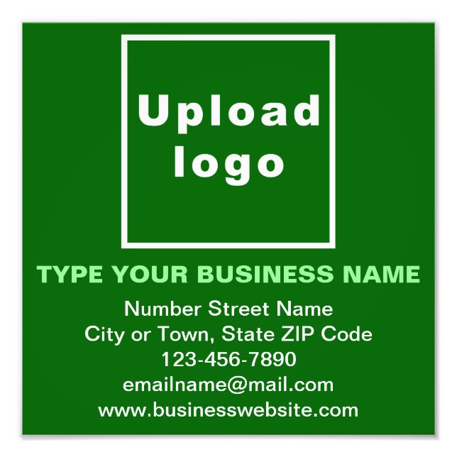 Impression Photo Marque d'affaires sur Carré vert Imprimer (Devant)