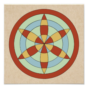 Impression Photo Marque de sortie Suffolk Hexafoil (Daisy Wheel)