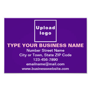Impression Photo Marque d'entreprise sur papier rectangle violet