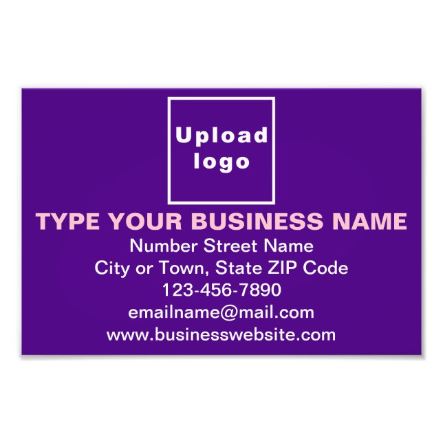 Impression Photo Marque d'entreprise sur papier rectangle violet (Devant)